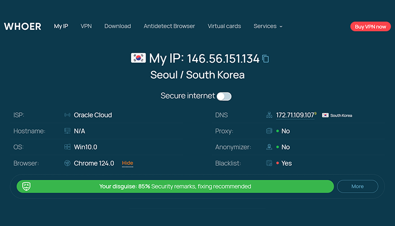 Lợi ích của việc sử dụng Whoer IP