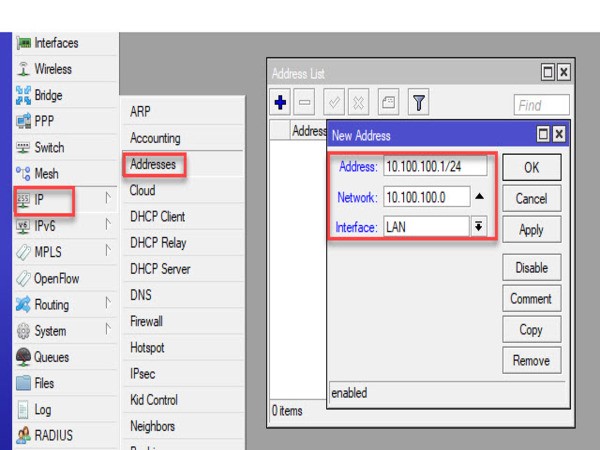 Cấu hình địa chỉ IP, DNS và DHCP Server cho mạng LAN