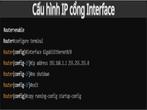 Cấu hình IP cổng Interface