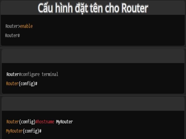 Cấu hình đặt tên cho Router