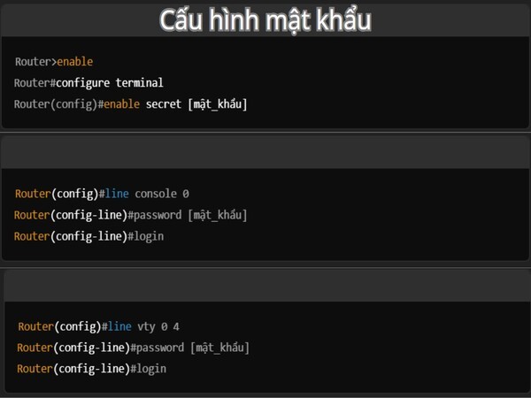 Cấu hình mật khẩu cho Router
