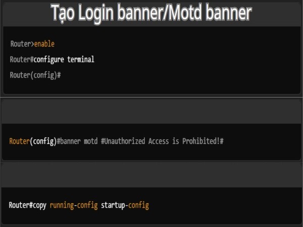 Tạo Login banner/Motd banner