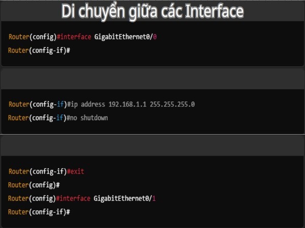 Di chuyển giữa các Interface