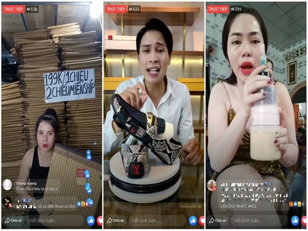 Livestream bán hành trên Facebook