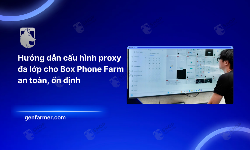 Hướng dẫn cấu hình proxy đa lớp cho Box Phone Farm an toàn, ổn định