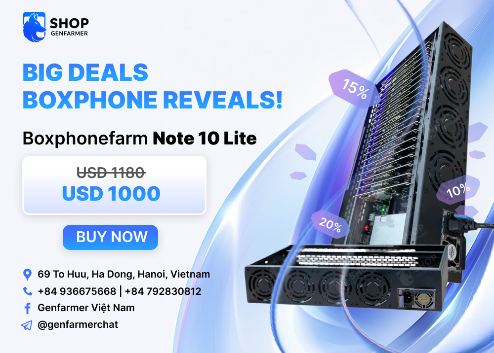 Box phone farm Note 10 Lite