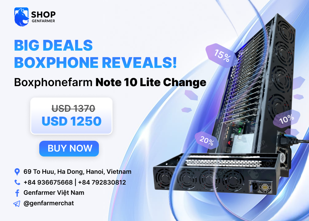 Box phone farm Note 10 Lite
