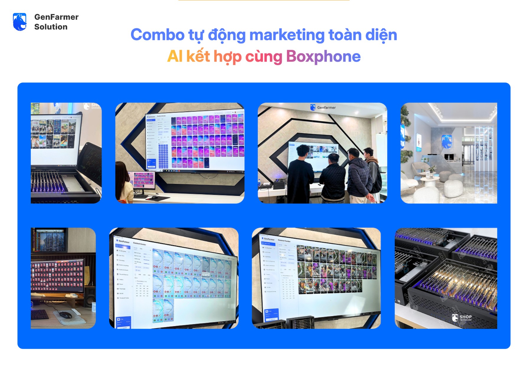 quy trình AI tự động trong Box Phone Farm