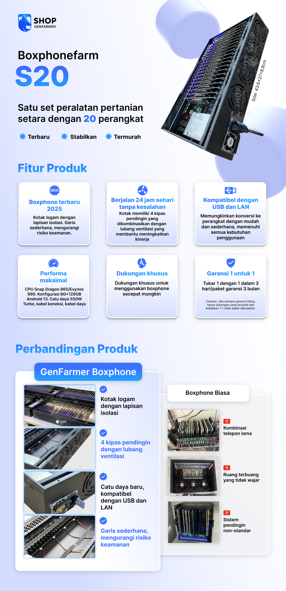 box phone farm s20 description