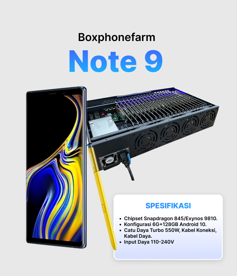 box phone farm note 9
