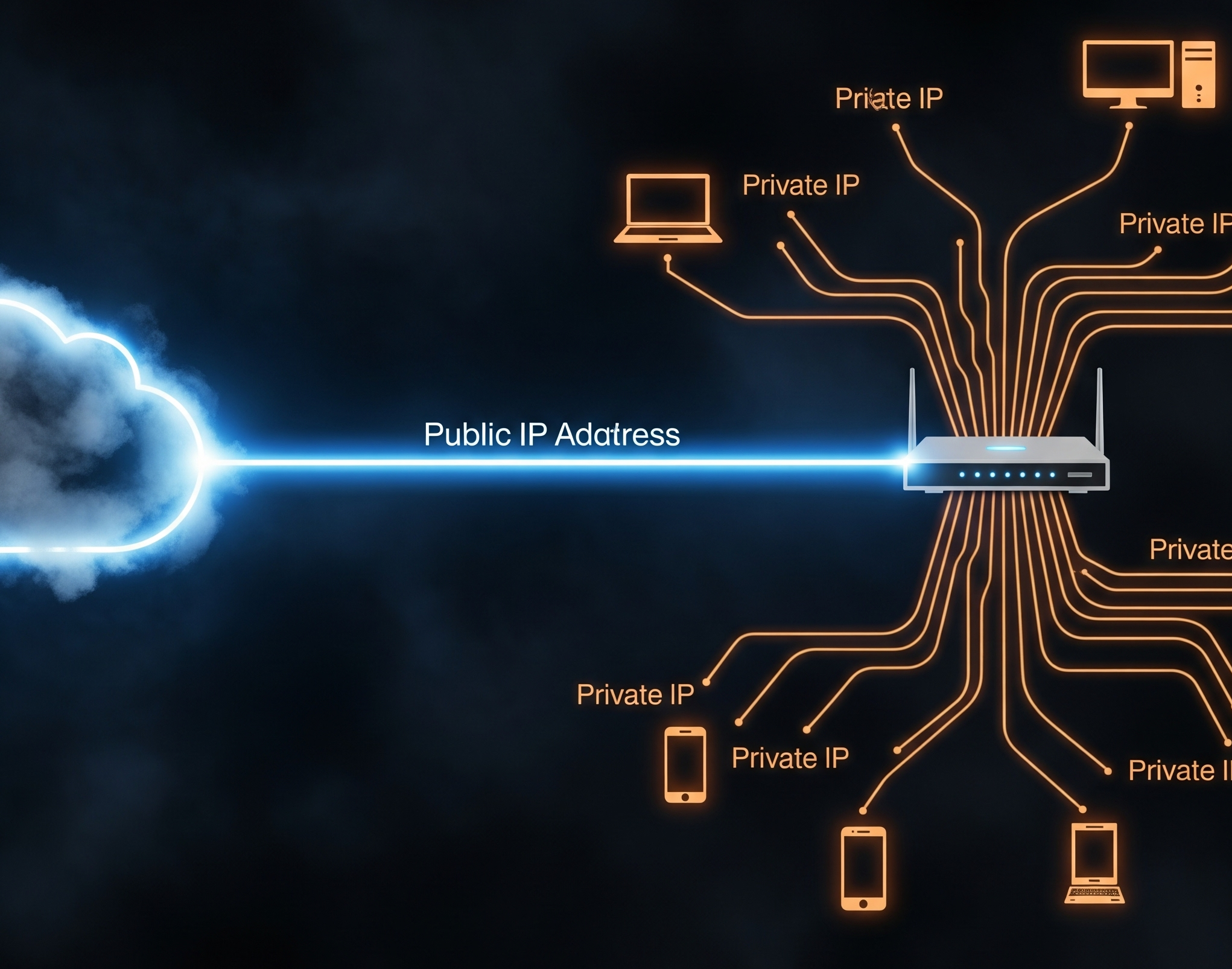 Public IP có thể được truy cập từ bất kỳ đâu trên Internet