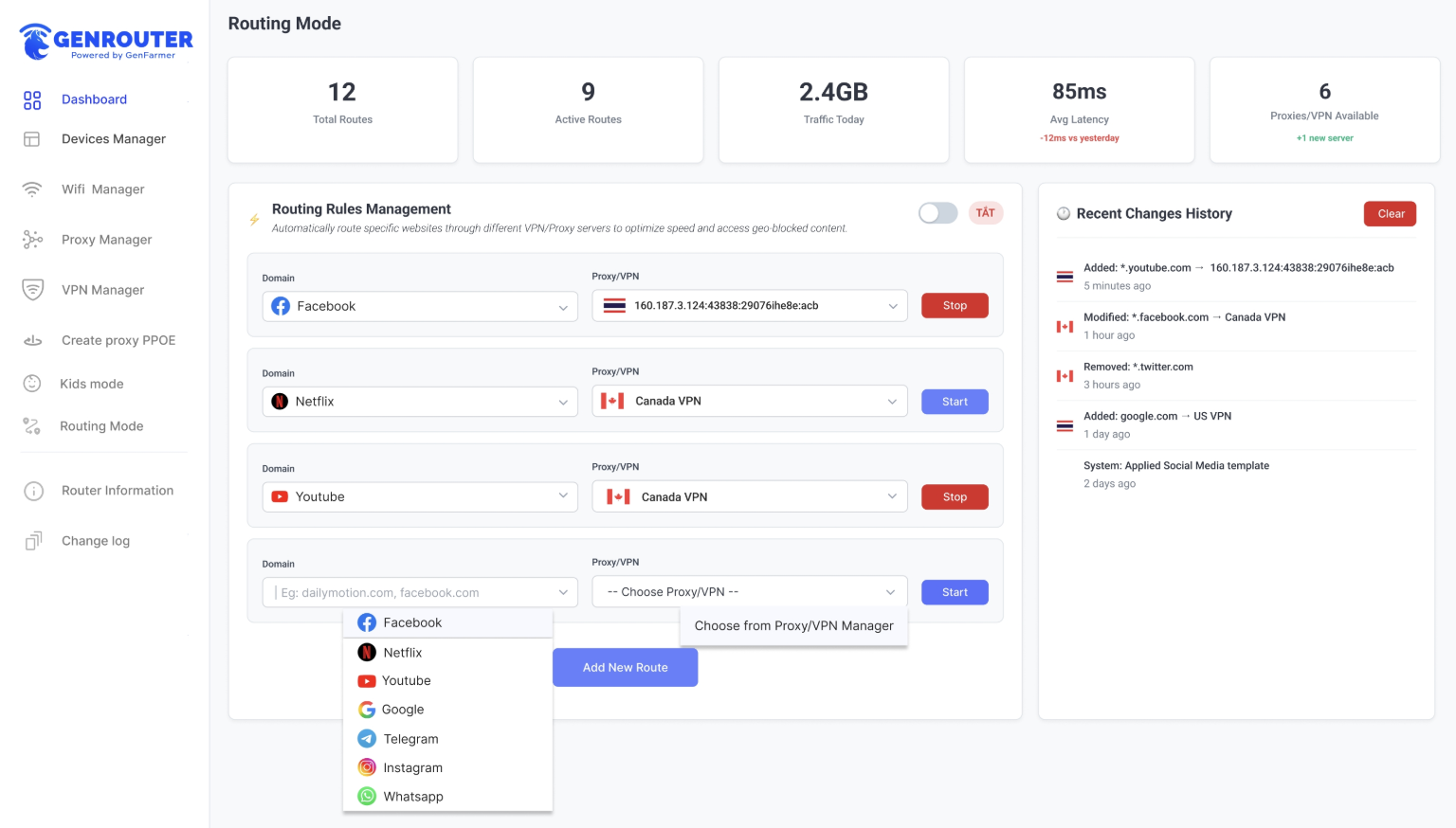 GenRouter Dashboard