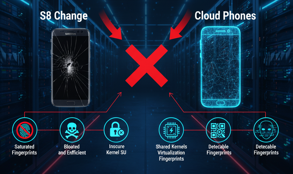 The Inherent Flaws of S8 Change and Cloud Phones