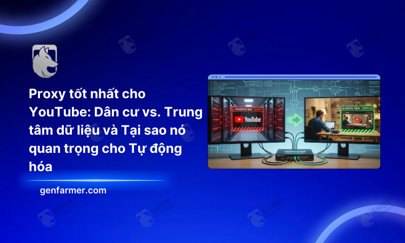 Proxy tốt nhất cho YouTube: Dân cư vs. Trung tâm dữ liệu và Tại sao nó quan trọng cho Tự động hóa