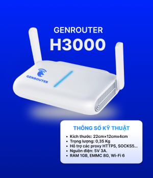 GENROUTER THIẾT BỊ KẾT NỐI PROXY CHO IOS, BOXPHONE, ANDROID | TỐI ĐA 30 THIẾT BỊ