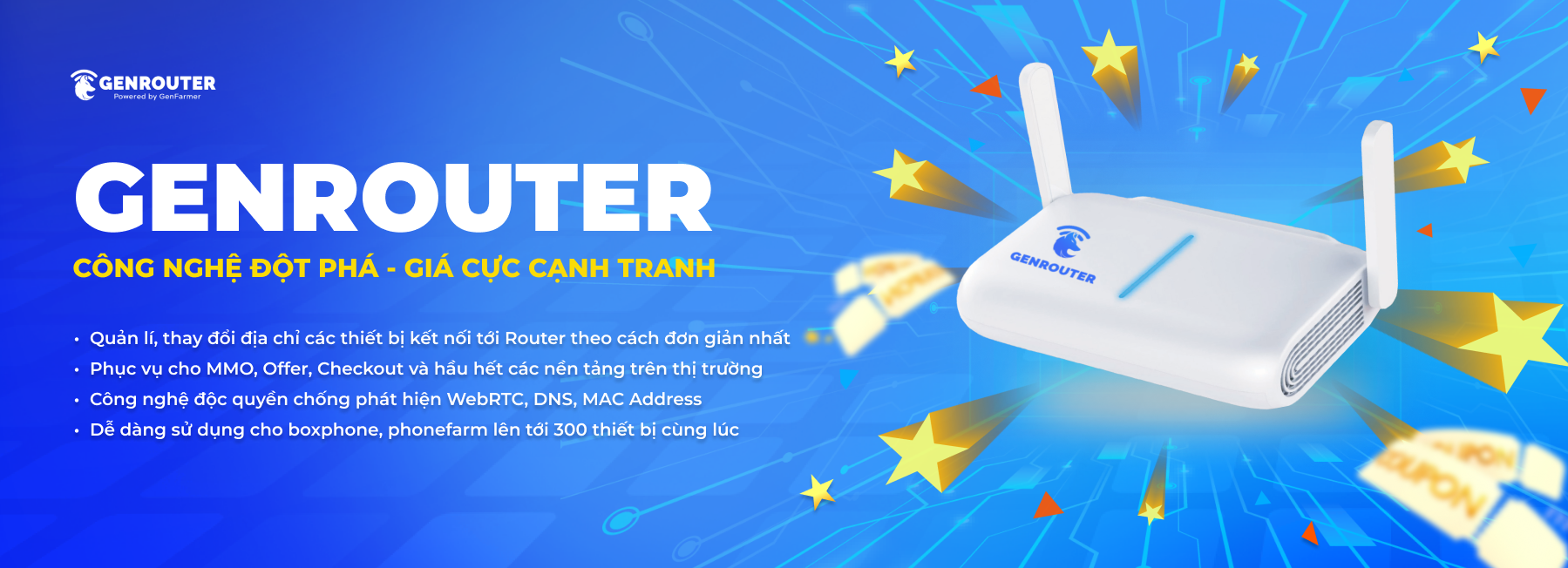GENROUTER THIẾT BỊ KẾT NỐI PROXY CHO IOS, BOXPHONE, ANDROID | TỐI ĐA 30 THIẾT BỊ 3 GENROUTER THIẾT BỊ KẾT NỐI PROXY CHO IOS, BOXPHONE, ANDROID | TỐI ĐA 30 THIẾT BỊ - Ảnh 5