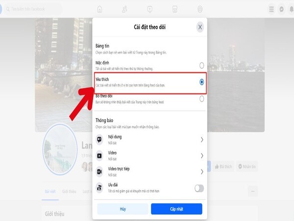 How to enable preview mode on Facebook easily and in detail 8 Detailed guide on how to enable the favorites feature on Facebook using a computer
