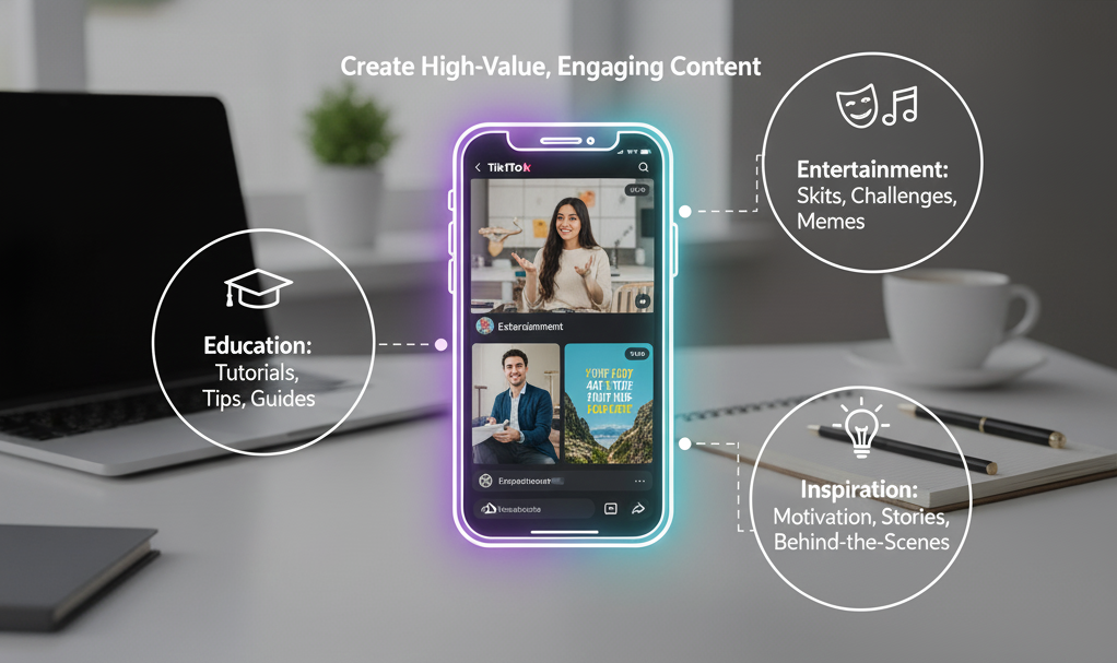 14 Cách tăng follow tiktok miễn phí, tương tác thật 13 Tạo nội dung có giá trị cao và hấp dẫn