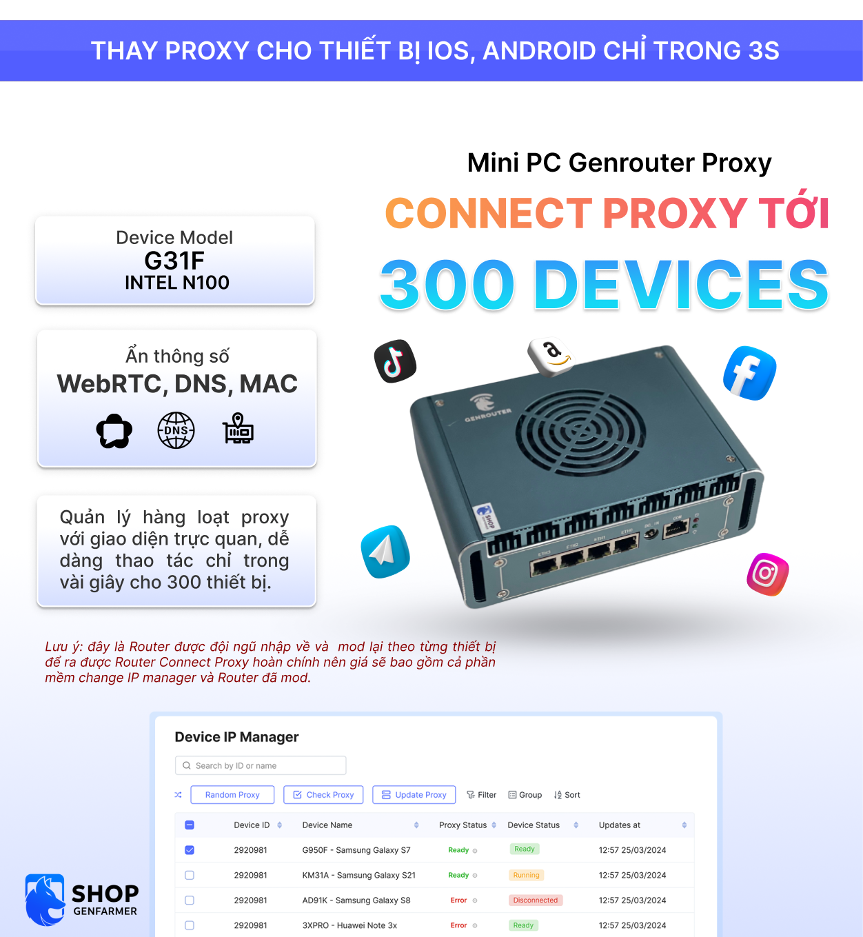 Kinh nghiệm xây dựng box phone farm từ con số 0 6 Mini PC - GenFarmer VN