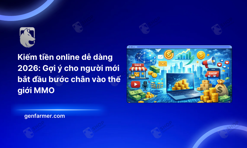 Kiếm tiền online dễ dàng 2026: Gợi ý cho người mới bắt đầu bước chân vào thế giới MMO