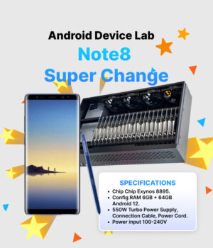 Android Device Lab Note 8 Super Change USB Port + LAN/OTG