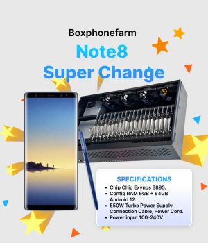 Box Phone Farm Note 8 Super Change USB Port + LAN/OTG