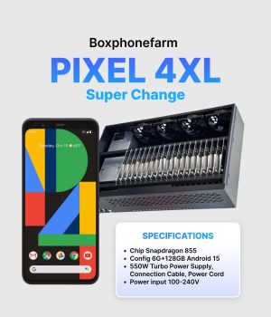 Box Phone Farm Pixel 4XL Super Change USB Port + LAN/OTG