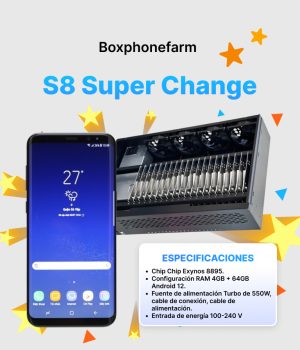 Box Phone Farm S8 Super Change Puerto USB + LAN/OTG