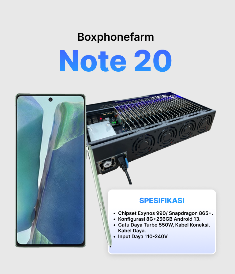 Box Phone Farm Note 20 8/256GB | Port USB + LAN/OTG | PCB Hitam 1 Box Phone Farm Note 20 8/256GB | Port USB + LAN/OTG | PCB Hitam