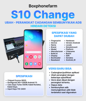 Box Phone Farm S10 Change | Port USB + LAN/OTG | PCB Hitam