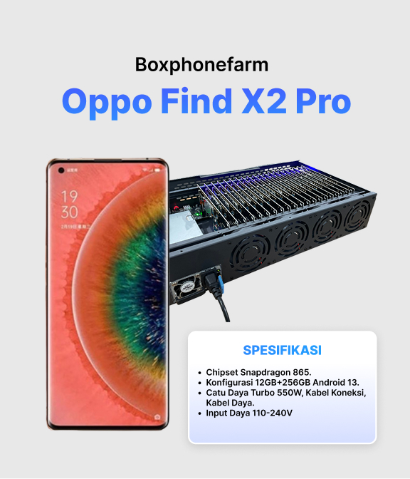 Box Phone Farm Oppo Find X2 Pro 12/256GB Port USB + LAN/OTG 1 Box Phone Farm Oppo Find X2 Pro 12/256GB Port USB + LAN/OTG
