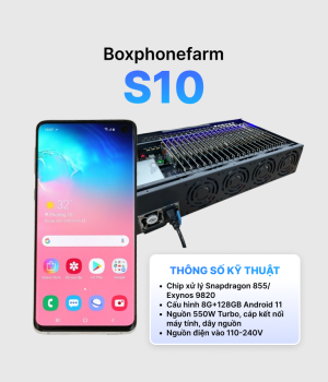 Box Phone Farm S10 Cổng USB + LAN/OTG mạch đen