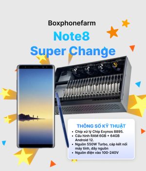 Box Phone Farm Note 8 Super Change Cổng USB + LAN/OTG
