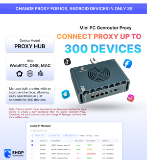 Mini PC Router for IP/Proxy Switching for Boxphone LAN, OTG, IOS – Supports up to 200-300 Phone Devices