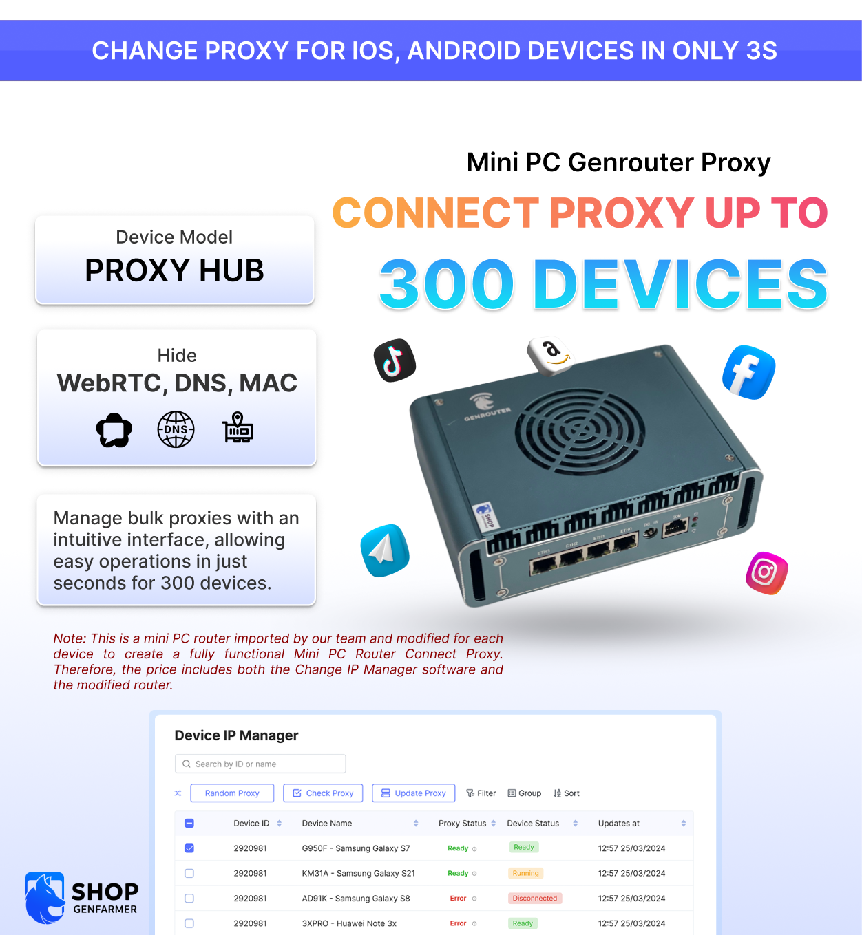 Mini PC Router for IP/Proxy Switching for Boxphone LAN, OTG, IOS – Supports up to 200-300 Phone Devices 1 Mini PC Router for IP/Proxy Switching for Boxphone LAN, OTG, IOS – Supports up to 200-300 Phone Devices