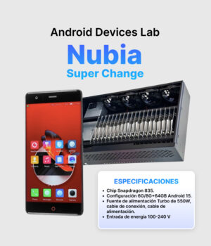 Android Device Lab Nubia Z17 Super Change Puerto USB + LAN/OTG