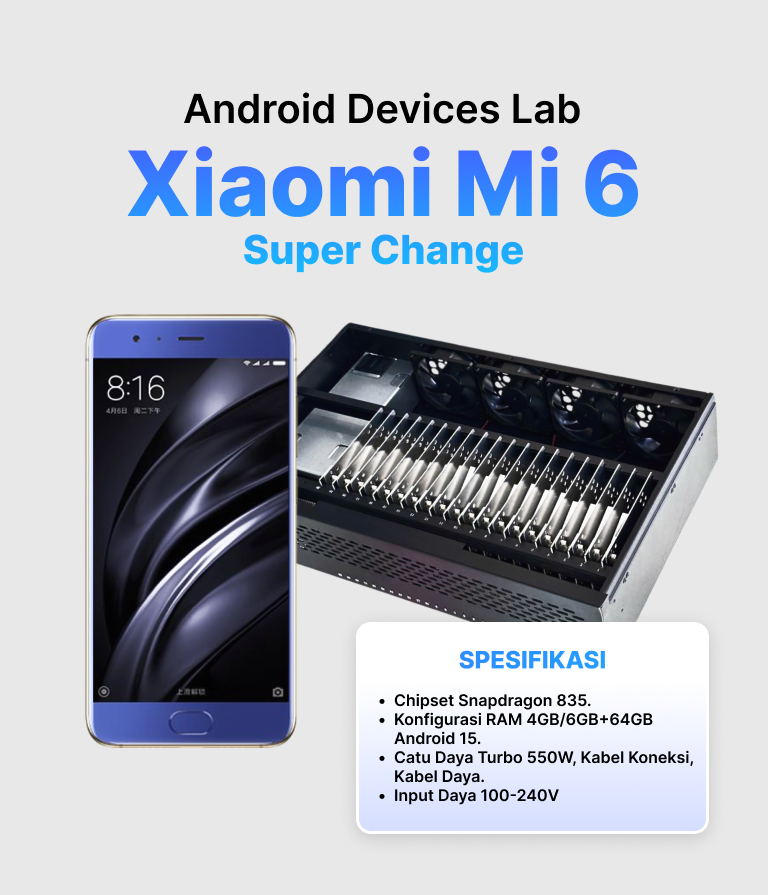 Android Device Lab Xiaomi Mi 6 Super Change Port USB + LAN/OTG 12 Android Device Lab Xiaomi Mi 6 Super Change