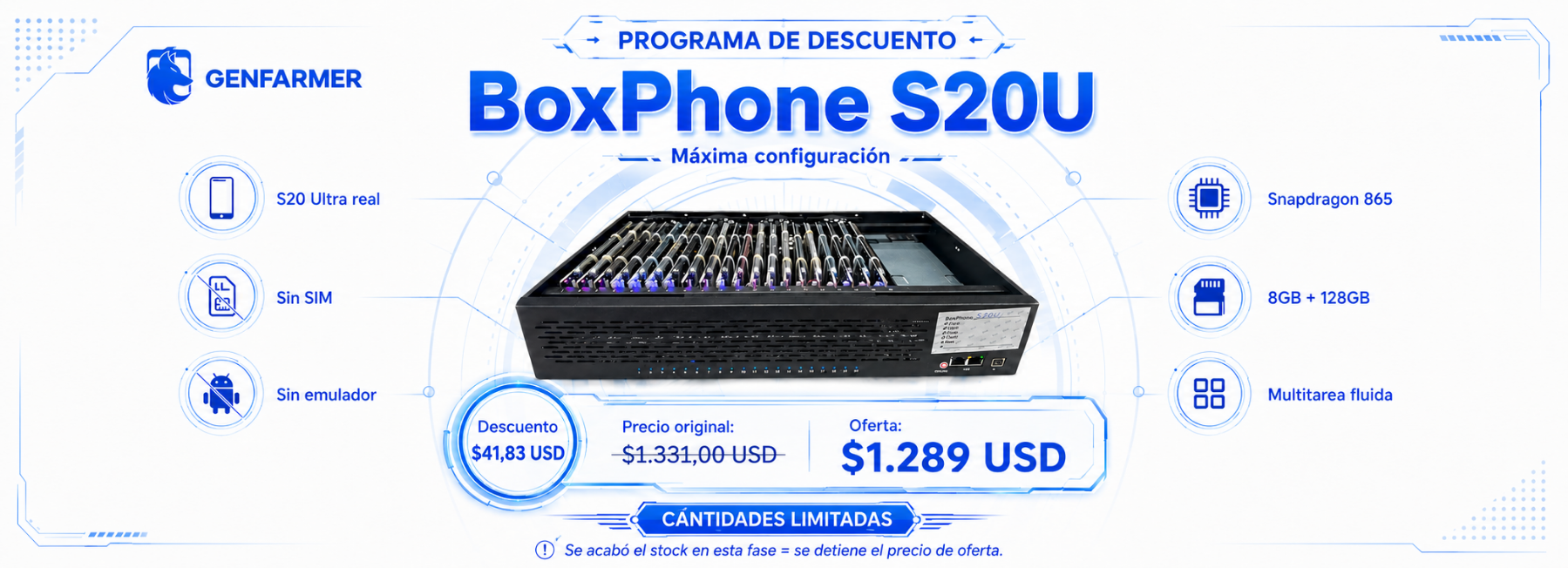 Promoción de descuento BoxPhone S20U