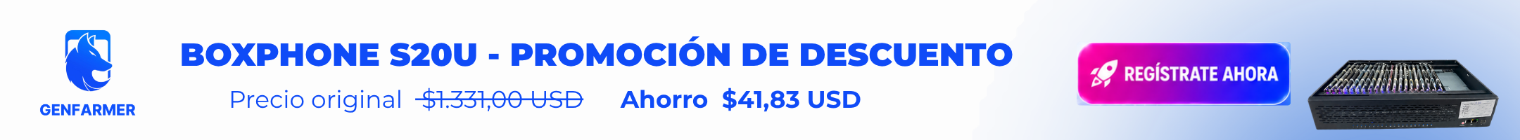 Promoción de descuento BoxPhone S20U